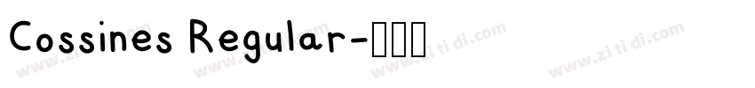 Cossines Regular字体转换